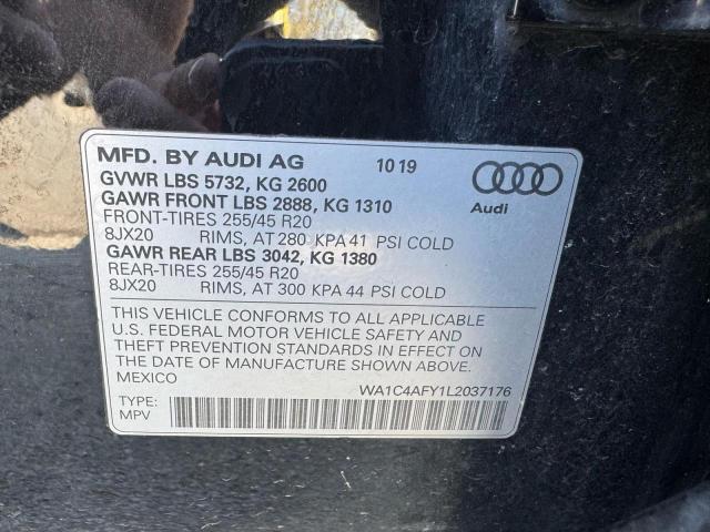 WA1C4AFY1L2037176 - 2020 AUDI SQ5 PRESTIGE BLACK photo 10