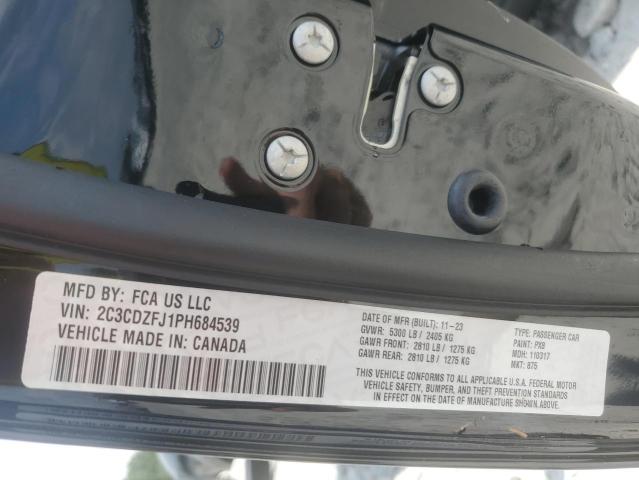 2C3CDZFJ1PH684539 - 2023 DODGE CHALLENGER R/T SCAT PACK BLACK photo 13