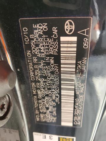 JTKJF5C71B3010491 - 2011 TOYOTA SCION TC 黑色 照片 12