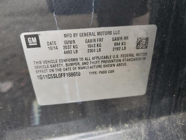 1G11C5SL0FF188680 - 2015 CHEVROLET MALIBU 1LT 石墨色 照片 12