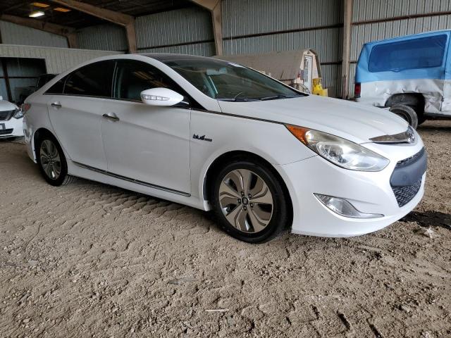 KMHEC4A44EA105949 - 2014 HYUNDAI SONATA HYBRID WHITE photo 4