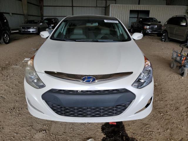 KMHEC4A44EA105949 - 2014 HYUNDAI SONATA HYBRID WHITE photo 5