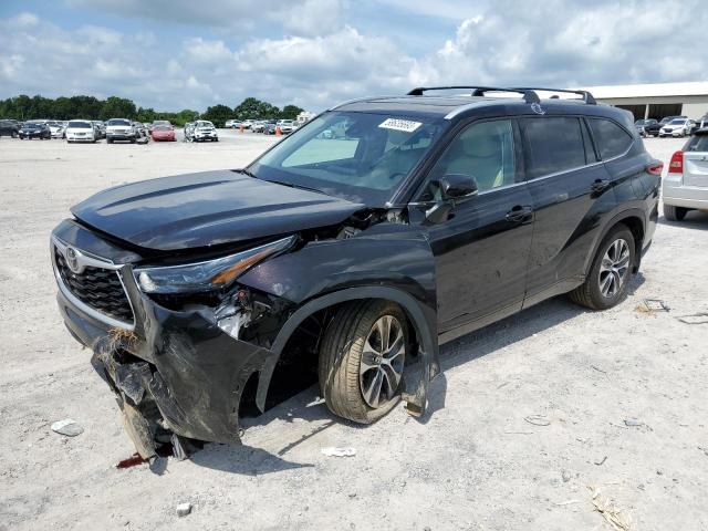 5TDGZRBH6NS204723 - 2022 TOYOTA HIGHLANDER XLE Սև լուսանկար 1