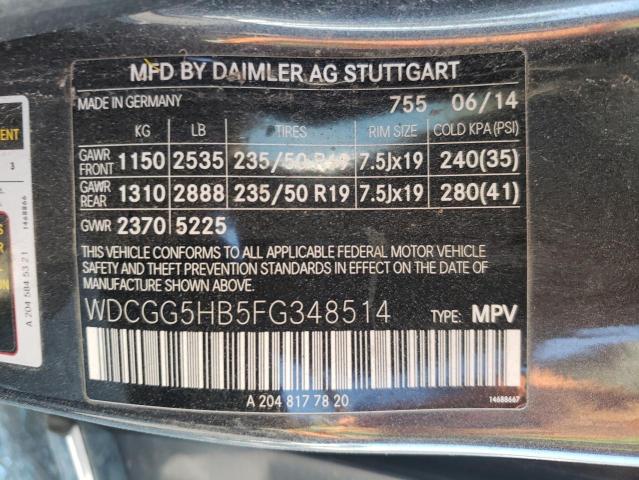 WDCGG5HB5FG348514 - 2015 MERCEDES-BENZ GLK 350 CHARCOAL photo 13