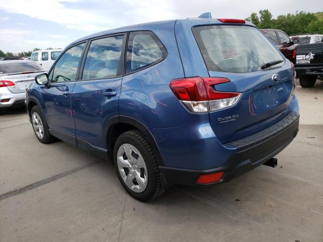 JF2SKAAC8KH508336 - 2019 SUBARU FORESTER BLUE photo 2