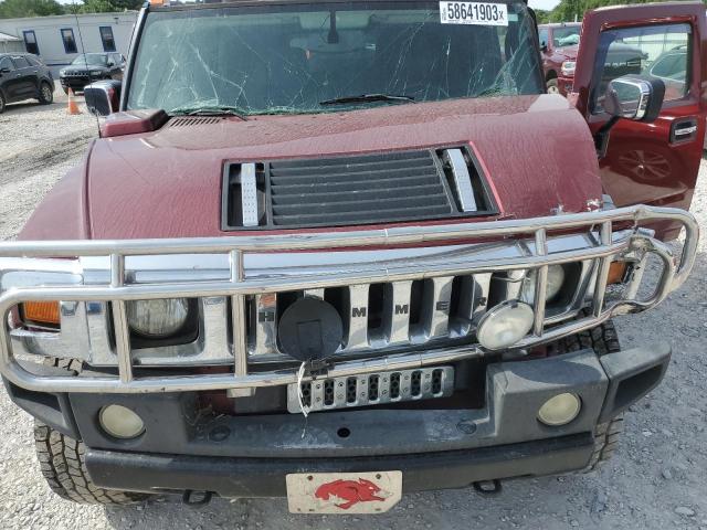 5GRGN23U65H120712 - 2005 HUMMER H2 MAROON photo 12