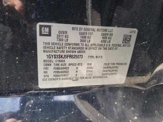 1GYS3SKJ5FR625073 - 2015 CADILLAC ESCALADE ESV LUXURY BLACK photo 13