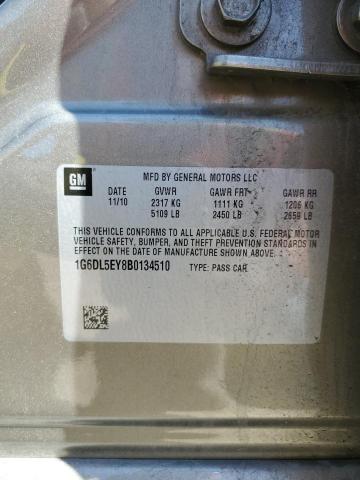 1G6DL5EY8B0134510 - 2011 CADILLAC CTS PERFORMANCE COLLECTION بيج صورة 13