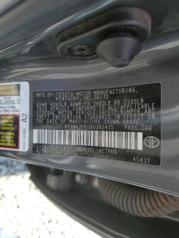 4T1BK3DB0BU382425 - 2011 TOYOTA AVALON BASE GRAY photo 12