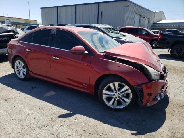 1G1PH5S98B7185319 - 2011 CHEVROLET CRUZE LTZ RED photo 4