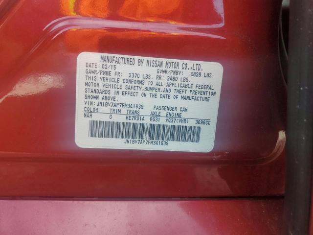 JN1BV7AP7FM341639 - 2015 INFINITI Q50 BASE RED photo 12