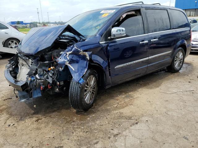 2C4RC1CG0DR509210 - 2013 CHRYSLER TOWN & COU TOURING L BLUE photo 1