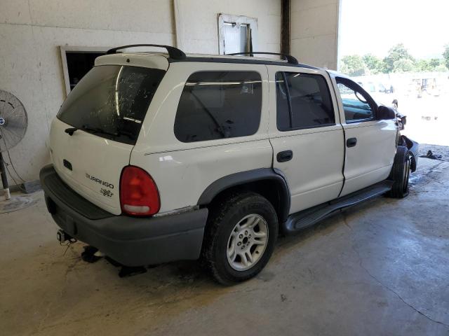 1D4HS38N13F617975 - 2003 DODGE DURANGO SPORT WHITE photo 3