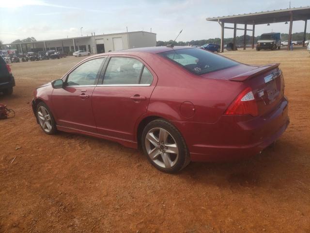 3FAHP0KC6AR102870 - 2010 FORD FUSION SPORT RED photo 2