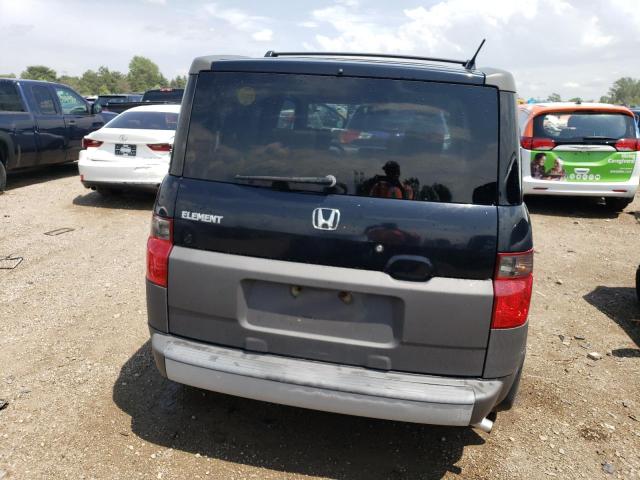 5J6YH28534L020524 - 2004 HONDA ELEMENT EX BLACK photo 6