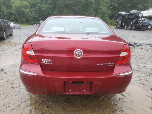 2G4WC582081205558 - 2008 BUICK LACROSSE CX RED photo 6