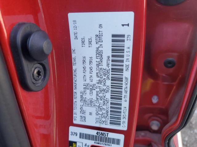 5TFCZ5AN0KX177457 - 2019 TOYOTA TACOMA DOUBLE CAB Qırmızı foto 11