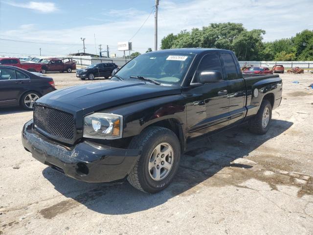 1D7HW42N65S205017 - 2005 DODGE DAKOTA SLT BLACK photo 1