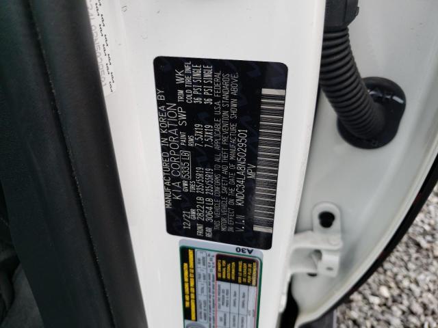 KNDC34LA8N5029501 - 2022 KIA EV6 LIGHT WHITE photo 12