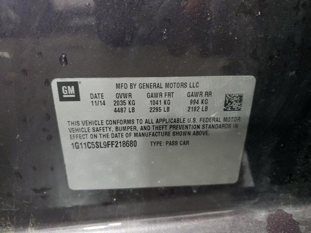 1G11C5SL9FF218680 - 2015 CHEVROLET MALIBU 1LT 紫色 照片 12