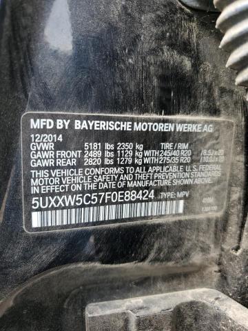 5UXXW5C57F0E88424 - 2015 BMW X4 XDRIVE35I BLACK photo 12