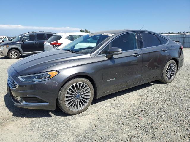 3FA6P0LU5JR181320 - 2018 FORD FUSION SE HYBRID GRAY photo 1