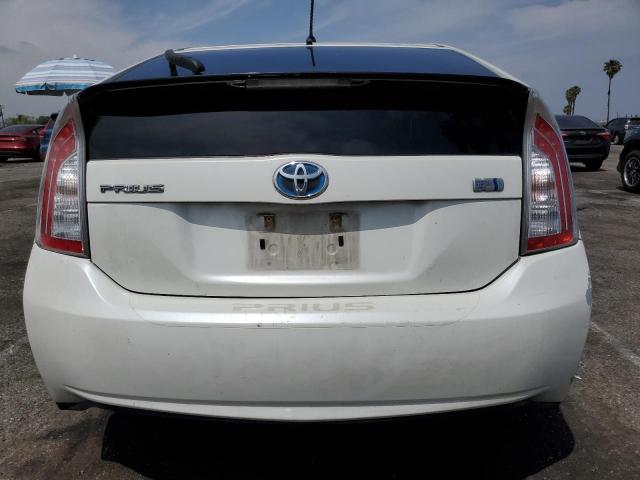JTDKN3DU7D1635340 - 2013 TOYOTA PRIUS WHITE photo 6