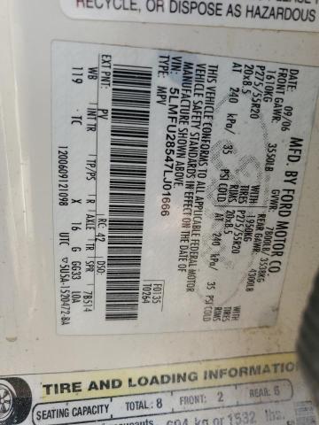 5LMFU28547LJ01666 - 2007 LINCOLN NAVIGATOR WHITE photo 13