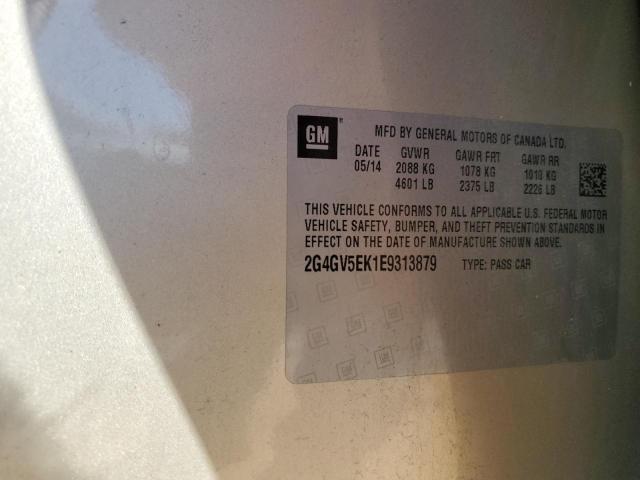 2G4GV5EK1E9313879 - 2014 BUICK REGAL 米色 照片 13