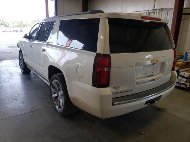 1GNSKKKCXFR134385 - 2015 CHEVROLET SUBURBAN K1500 LTZ WHITE photo 3