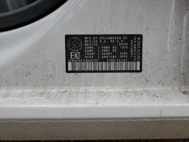 3VWEB7BU1LM056729 - 2020 VOLKSWAGEN JETTA SEL Ağ foto 12