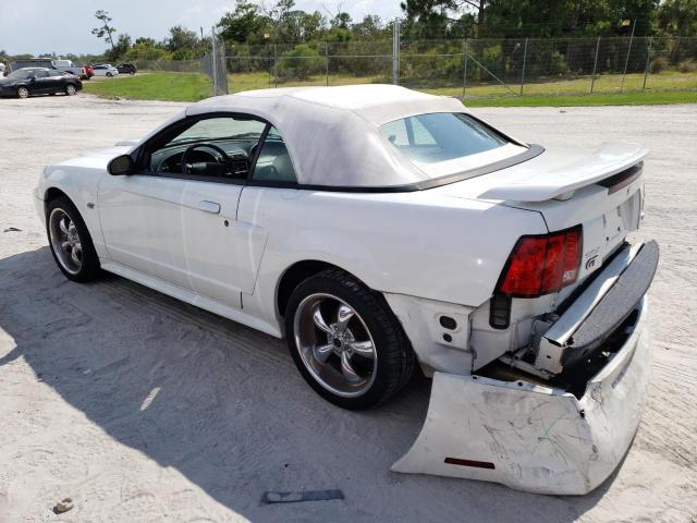 1FAFP45X62F100855 - 2002 FORD MUSTANG GT WHITE photo 2
