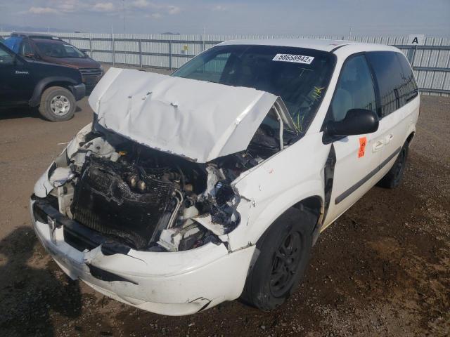 1D4GP45R27B199689 - 2007 DODGE CARAVAN SXT WHITE photo 2