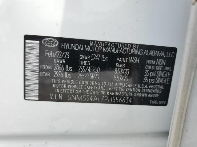 5NMS54AL7PH556634 - 2023 HYUNDAI SANTA FE CALLIGRAPHY WHITE photo 13