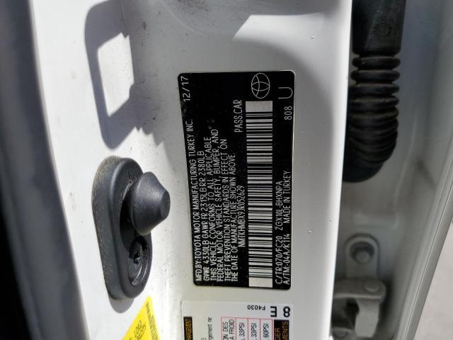 NMTKHMBX9JR052629 - 2018 TOYOTA C-HR XLE WHITE photo 13