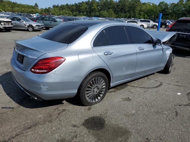 55SWF4KB5FU062792 - 2015 MERCEDES-BENZ C 300 4MATIC BLUE photo 3