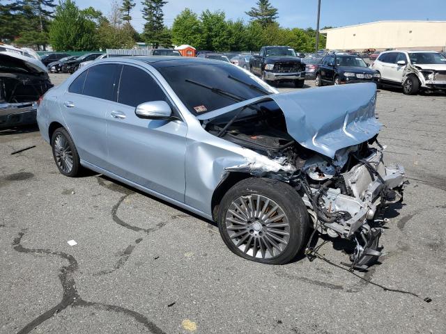 55SWF4KB5FU062792 - 2015 MERCEDES-BENZ C 300 4MATIC BLUE photo 4