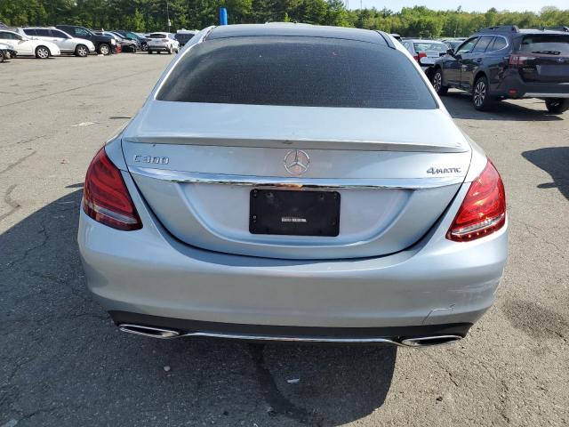 55SWF4KB5FU062792 - 2015 MERCEDES-BENZ C 300 4MATIC BLUE photo 6