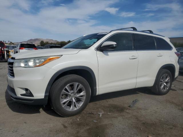 5TDKKRFH5ES018471 - 2014 TOYOTA HIGHLANDER XLE WHITE photo 1