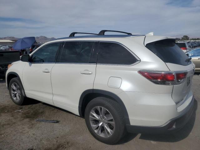 5TDKKRFH5ES018471 - 2014 TOYOTA HIGHLANDER XLE WHITE photo 2