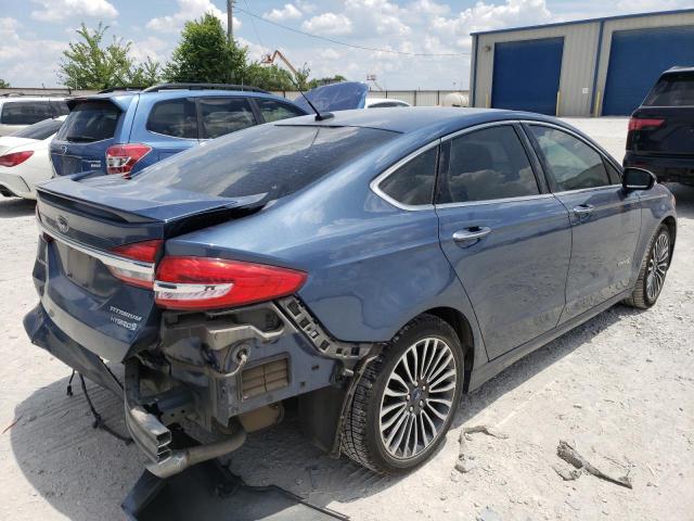 3FA6P0RU4JR248223 - 2018 FORD FUSION TITANIUM/PLATINUM HEV BLUE photo 3