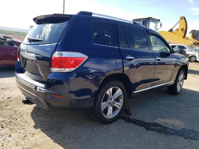 5TDYK3EH2BS036642 - 2011 TOYOTA HIGHLANDER LIMITED BLUE photo 3