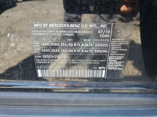 4JGBB8GB2BA635416 - 2011 MERCEDES-BENZ ML 350 4MATIC BLACK photo 13