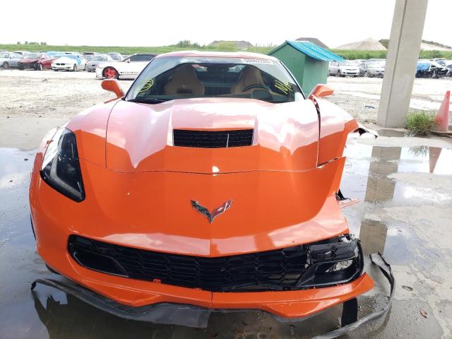 1G1YY2D72K5110724 - 2019 CHEVROLET CORVETTE GRAND SPORT 2LT ORANGE photo 5