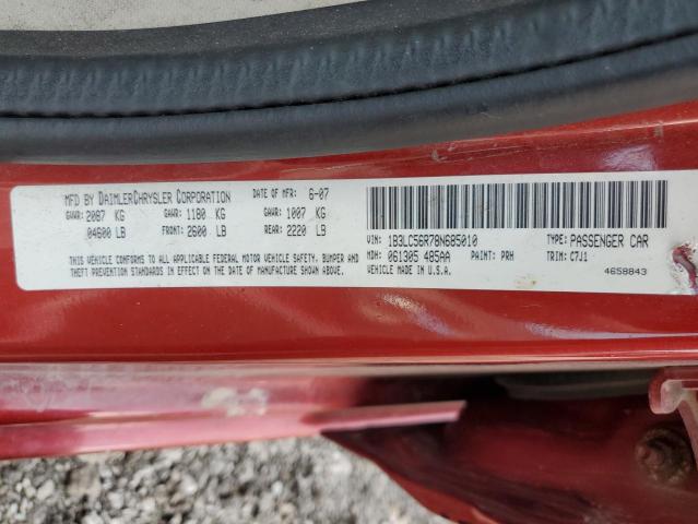 1B3LC56R78N685010 - 2008 DODGE AVENGER SXT MAROON photo 13