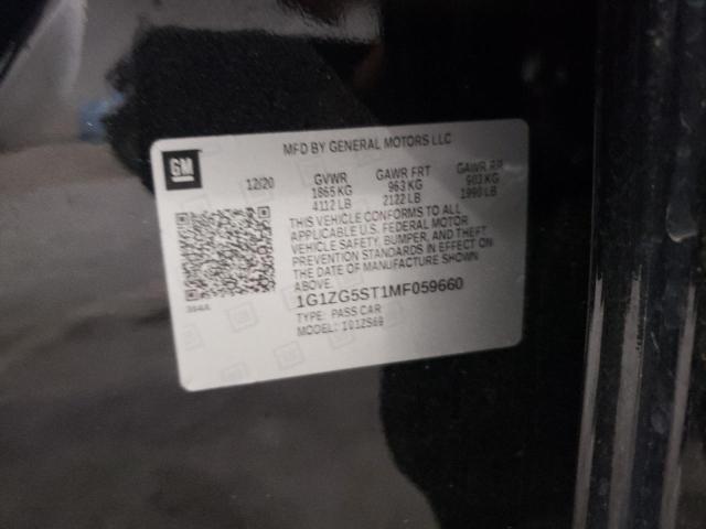 1G1ZG5ST1MF059660 - 2021 CHEVROLET MALIBU RS 黑色 照片 13