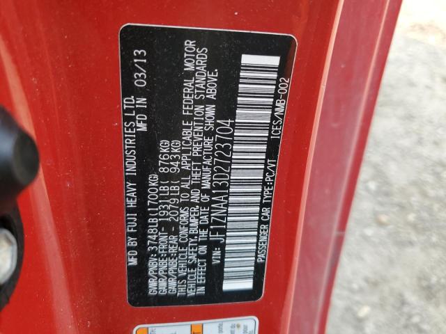 JF1ZNAA13D2723704 - 2013 TOYOTA SCION FR-S RED photo 12