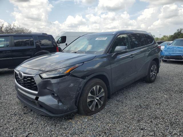 5TDGZRBH9MS525749 - 2021 TOYOTA HIGHLANDER XLE GRAY photo 1