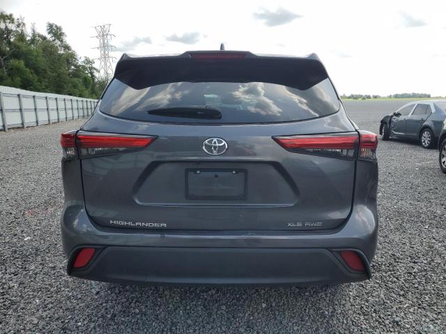 5TDGZRBH9MS525749 - 2021 TOYOTA HIGHLANDER XLE GRAY photo 6