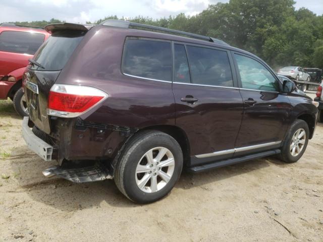 5TDBK3EH6BS090757 - 2011 TOYOTA HIGHLANDER BASE BURGUNDY photo 3